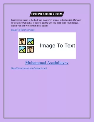 Image to Text Converter Freewebtoolz.com
