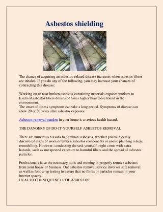 asbestos shielding