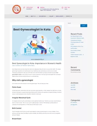 Best Gynecologist in Kota- Importance in Women’s Health
