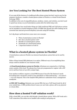 Turnkey VoIP Offers The Best Hosted Phone System in Florida