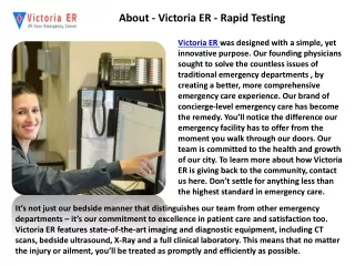 Services – Pediatric Care – Clinic Services - Emergency Room Victoria TX