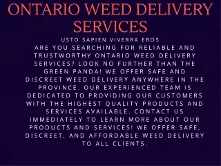 ontario weed delivery services