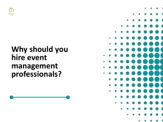 Why should you hire event management professionals