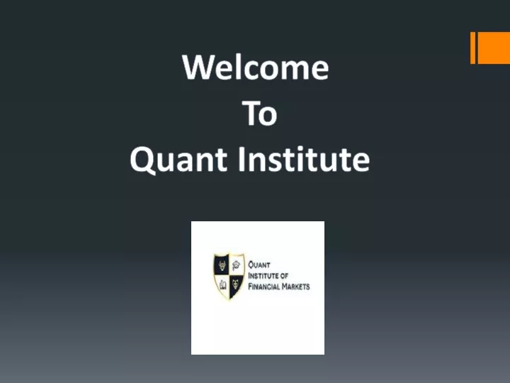 welcome to quant institute