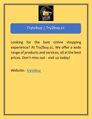 Trytobuy | Try2buy.cc