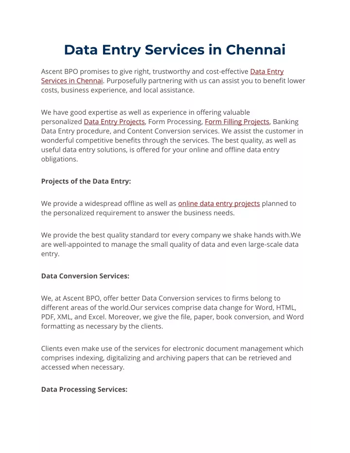 data entry services in chennai