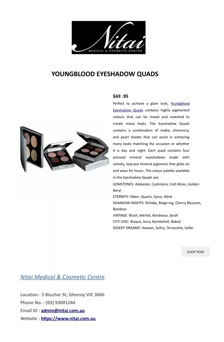 youngblood eyeshadow quads