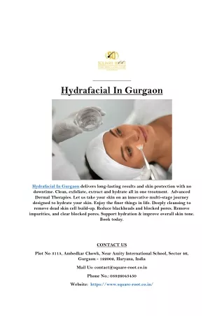 Hydrafacial In Gurgaon