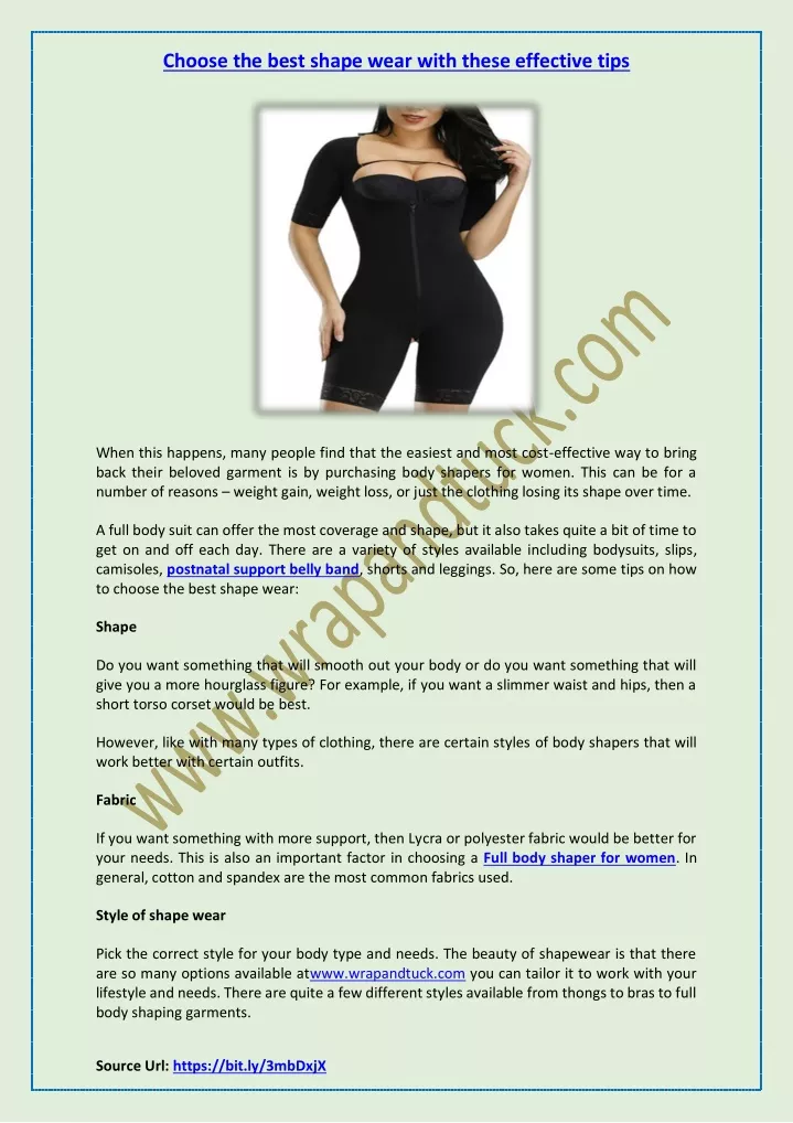 choose the best shape wear with these effective