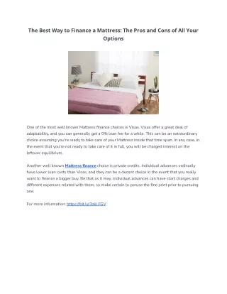 the best way to finance a mattress the pros