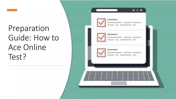 preparation guide how to ace online test