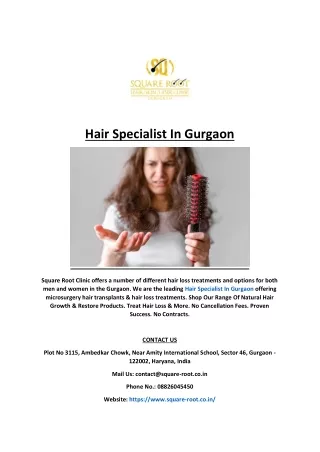 Hair Specialist In Gurgaon
