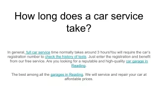 How long does a car service take_