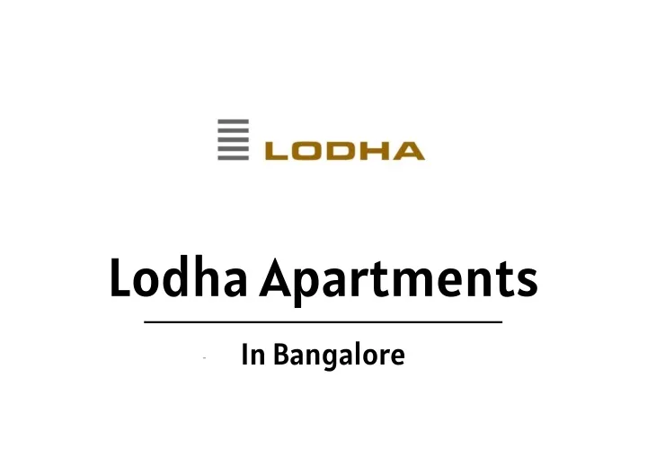 lodha apartments