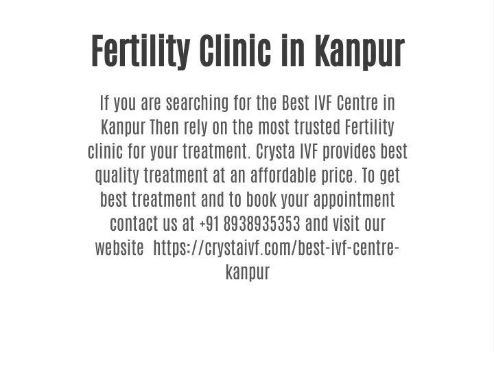 fertility clinic in kanpur
