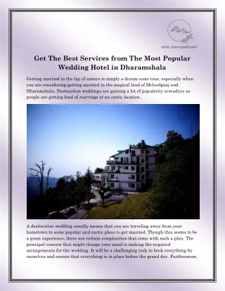 Wedding Hotels in McLeod Ganj