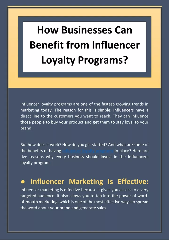 how businesses can benefit from influencer