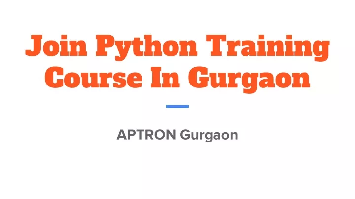 join python training course in gurgaon