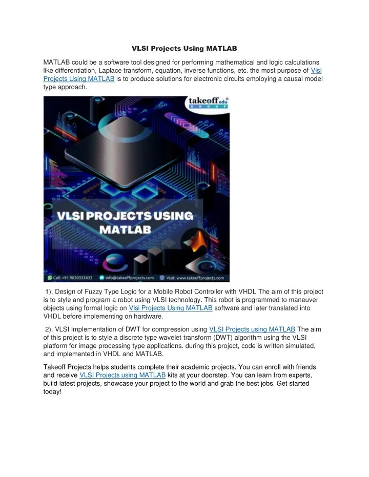 vlsi projects using matlab