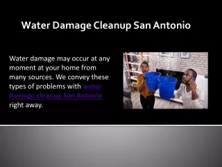 Water Water Cleanup San Antonio