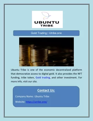 Gold Trading | Utribe.one