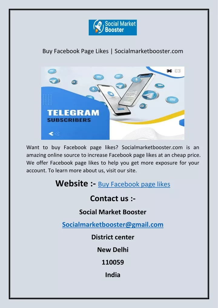 buy facebook page likes socialmarketbooster com