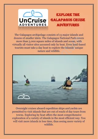 Book Now Galapagos Cruise Adventures From Uncruise-Adventures