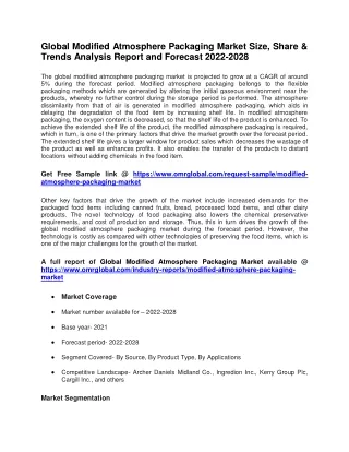 global modified atmosphere packaging market size
