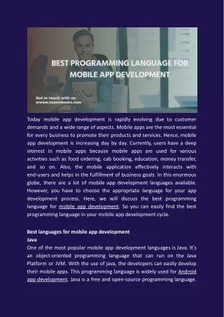 today mobile app development is rapidly evolving