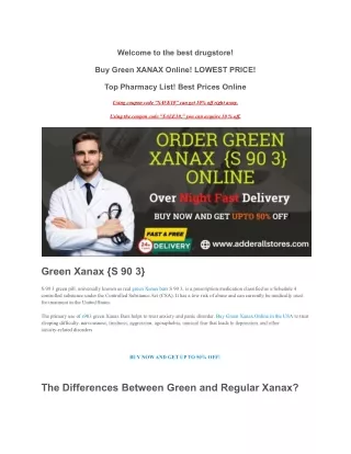 Order  Green rectangle pill s903 |  at AdderallStores.com