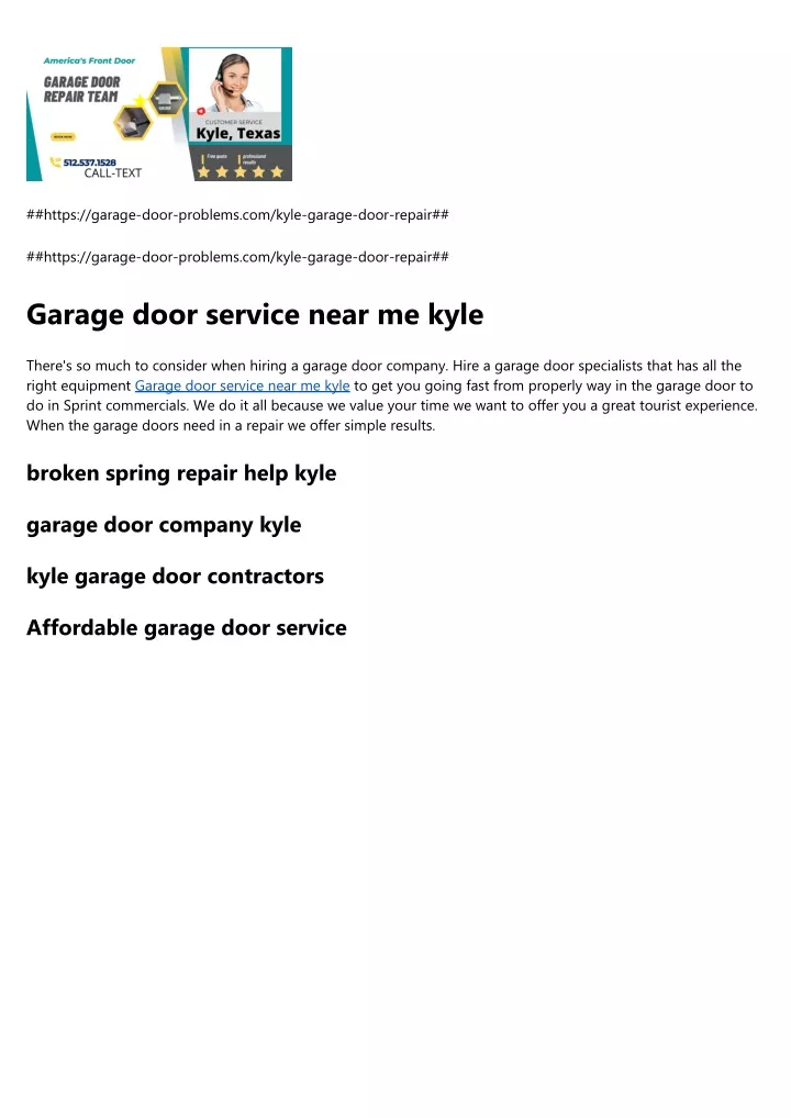 https garage door problems com kyle garage door