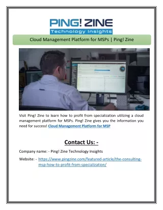 Cloud Management Platform for MSPs  Ping! Zine