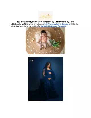 Tips for Maternity Photoshoot Bangalore by Little Dimples by Tisha