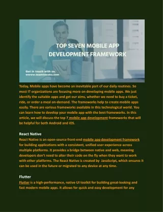 today mobile apps have become an inevitable part