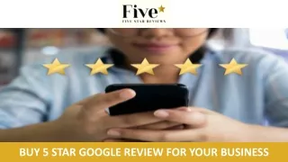 Buy 5 Star Google Review for Your Business