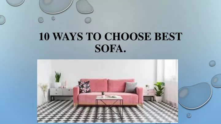 10 ways to choose best sofa