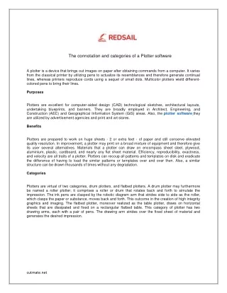 The connotation and categories of a Plotter software