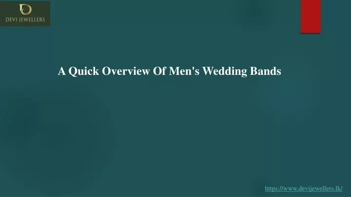 a quick overview of men s wedding bands
