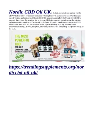 nordic cbd oil uk indeed even in this situation