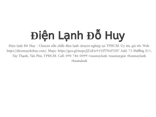 Điện Lạnh Đỗ Huy