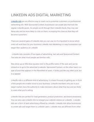 linkedin ads digital marketing
