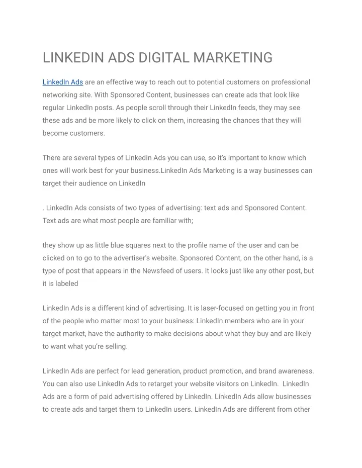 linkedin ads digital marketing