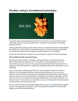 healthy eating s foundational principles