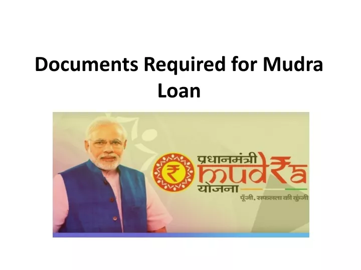 documents required for mudra loan