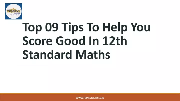 top 09 tips to help you score good in 12th standard maths