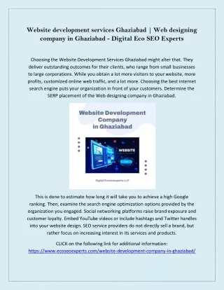 Website Development Services Ghaziabad | Web Designing Company In Ghaziabad
