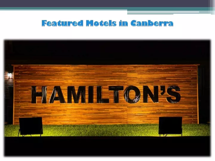 featured motels in canberra