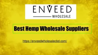 Best Hemp Wholesale Suppliers