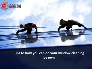 tips to how you can do your window cleaning by own
