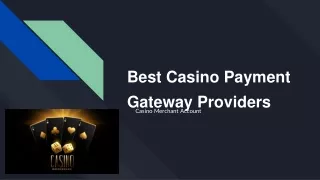 Best Casino Payment Gateway Providers